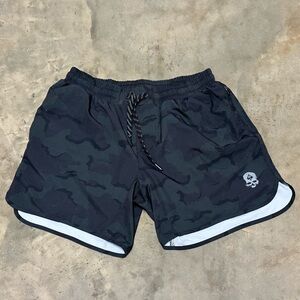 Zero Foxtrot Men's Black Camo Athletic Shorts